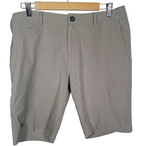 Linksoul Boardwalker Shorts Mens Size 33 Tan Light Gray Golf Hybrid Pockets